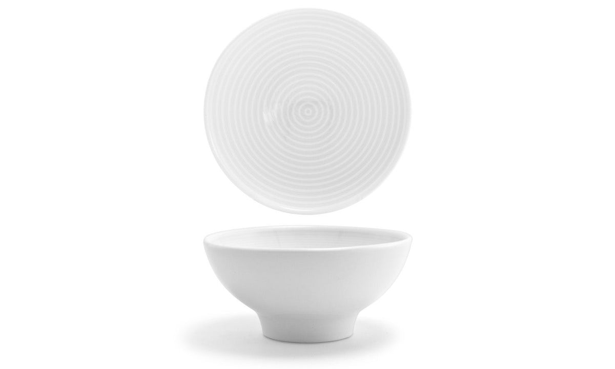Bowls, Footed, Spiral, 11 Ounce, 5 Inch, White, 5 Linear Inch,12 - 1 COUNT