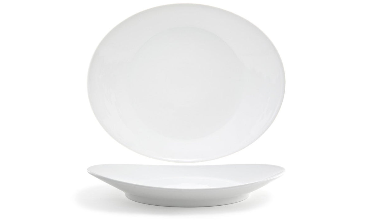 Platter, Ellipse, 15 Inch, White, Oval, 15 Linear Inch,2 - 1 COUNT