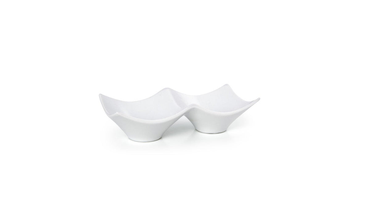 Bowls, 2 Compartment, Origami, 2 Ounce, 6.25 Inch, White, 6.25 Linear Inch,6 - 1 COUNT