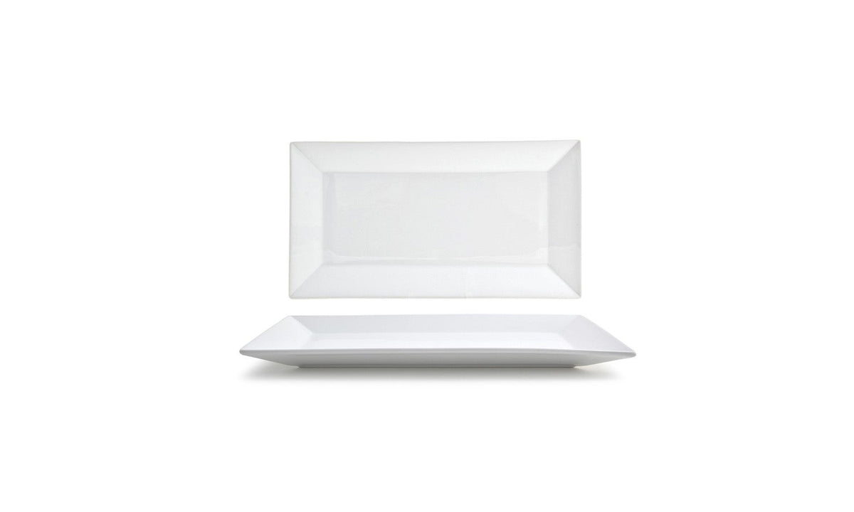 Plates, Kyoto, 13 x 7 Inch, White, Rectangle,6 - 1 COUNT