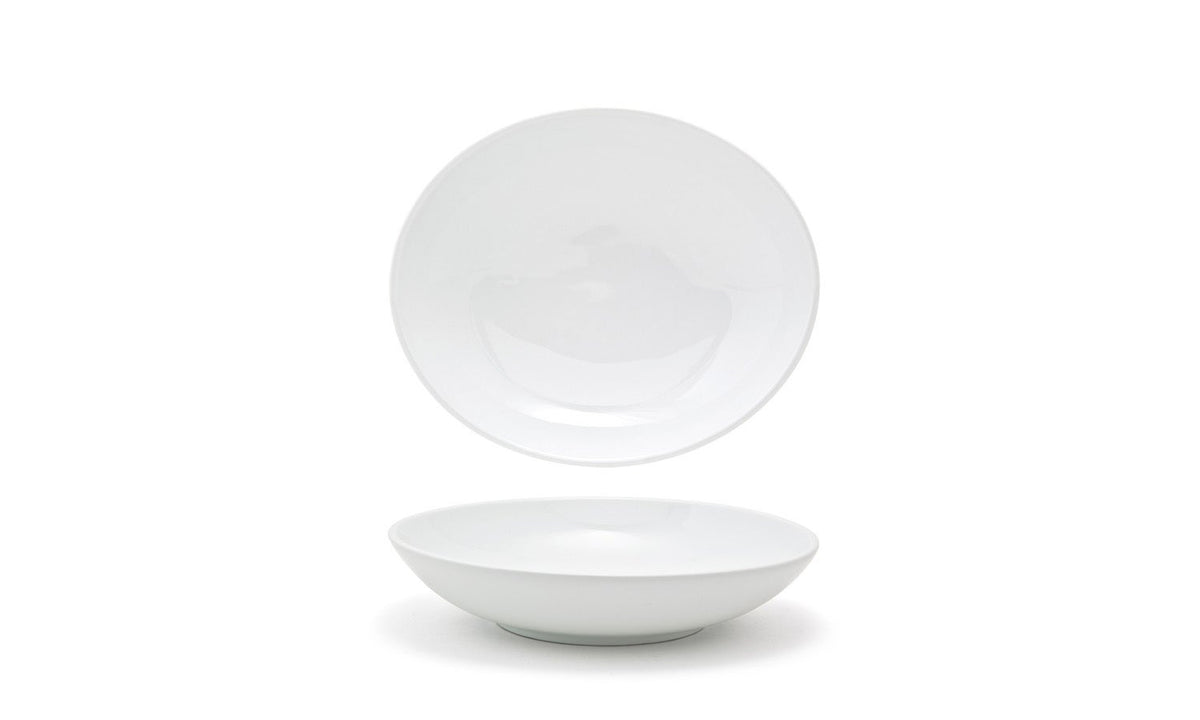 Bowls, Low Coupe, Elliptical, 28 Ounce, 9 Inch, White, 9 Linear Inch,6 - 1 COUNT