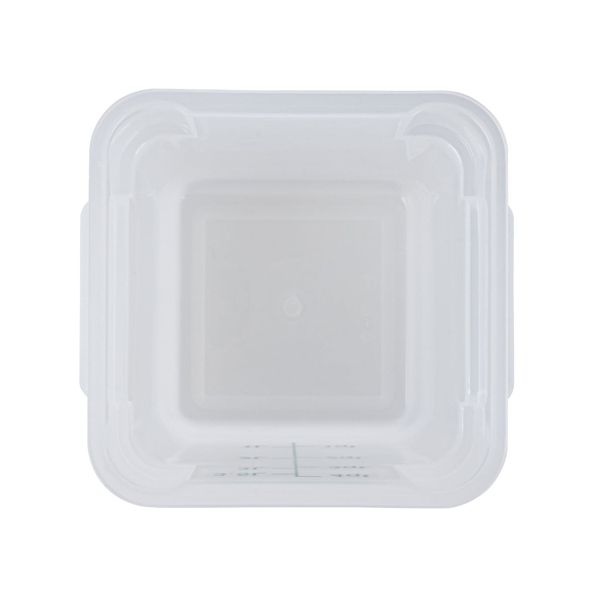Containers, Food Storage, Met Lux 4 Quart, Square, Translucent, 7 x 7 x 7.50 Inch, with Green Volume Markers,10 - 1 EACH