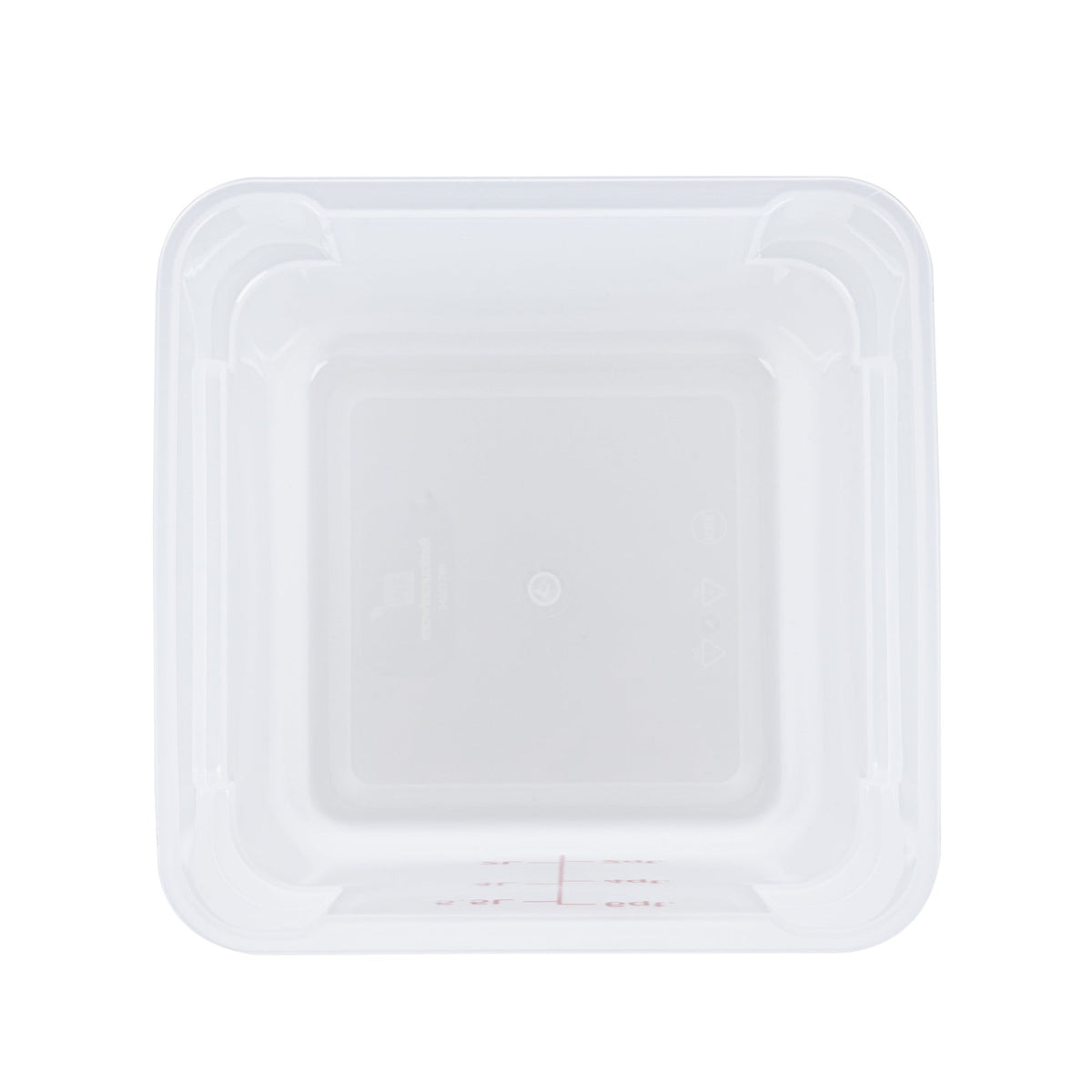 Containers, Food Storage, Met Lux 6 Quart, Square, Translucent, 9 x 9 x 7.50 Inch, with Red Volume Markers,10 - 1 EACH
