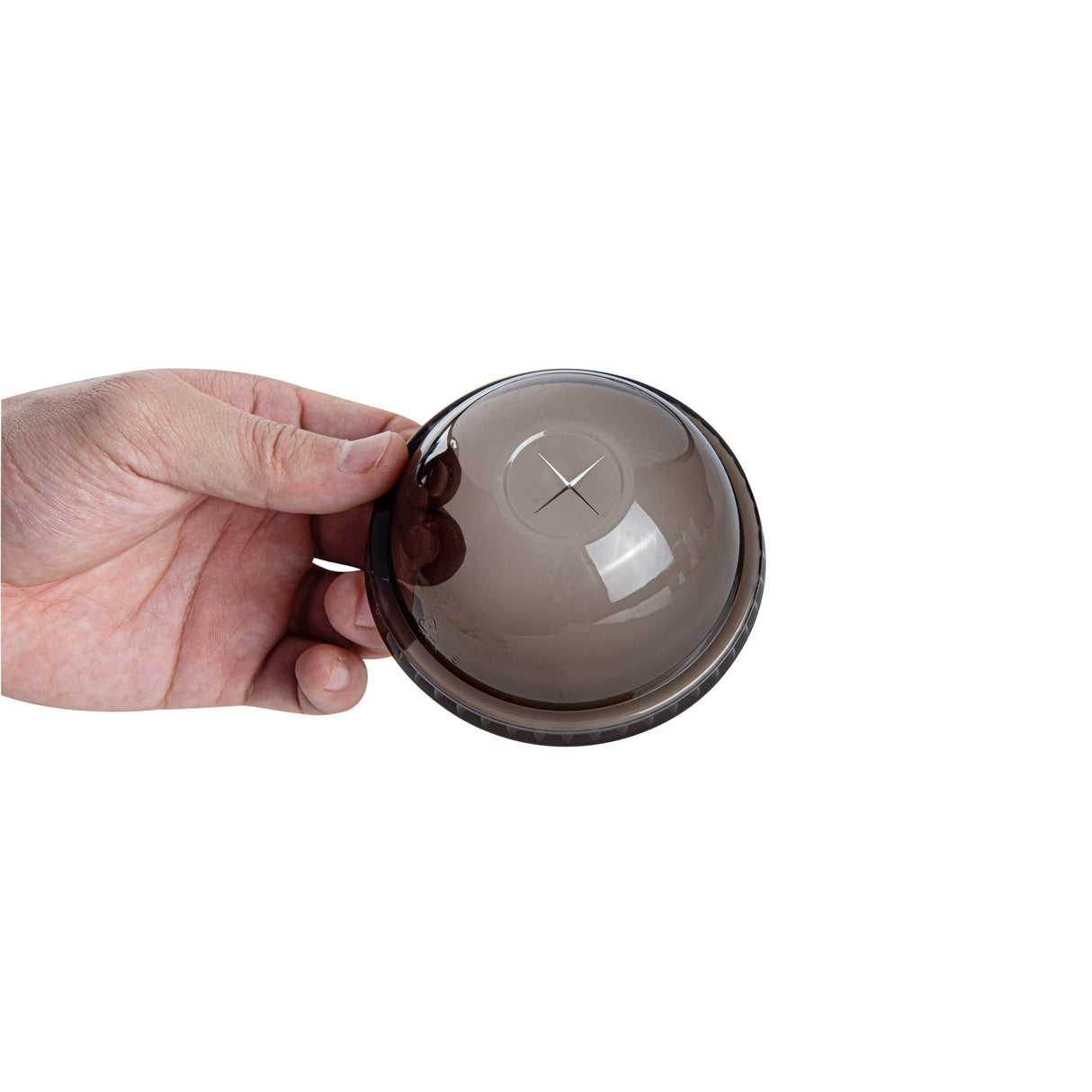Lids, Dome, Zero Waste, Plastic, Black, 3.50 x 3.50 x 1.75 Inch, Round, for 12/16/24 Ounce Cups, PLA,100 - 1 EACH