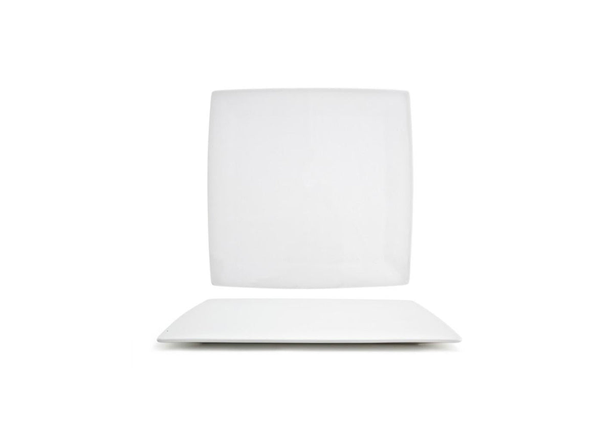 Plates, Canvas, 12.5 Inch, White, Undecorated, Square,4 - 1 COUNT