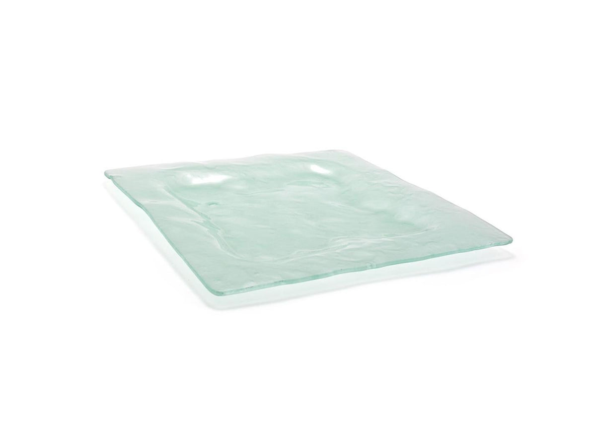 Plates, Glass, 13 Inch, Frosted, Square,6 - 1 COUNT