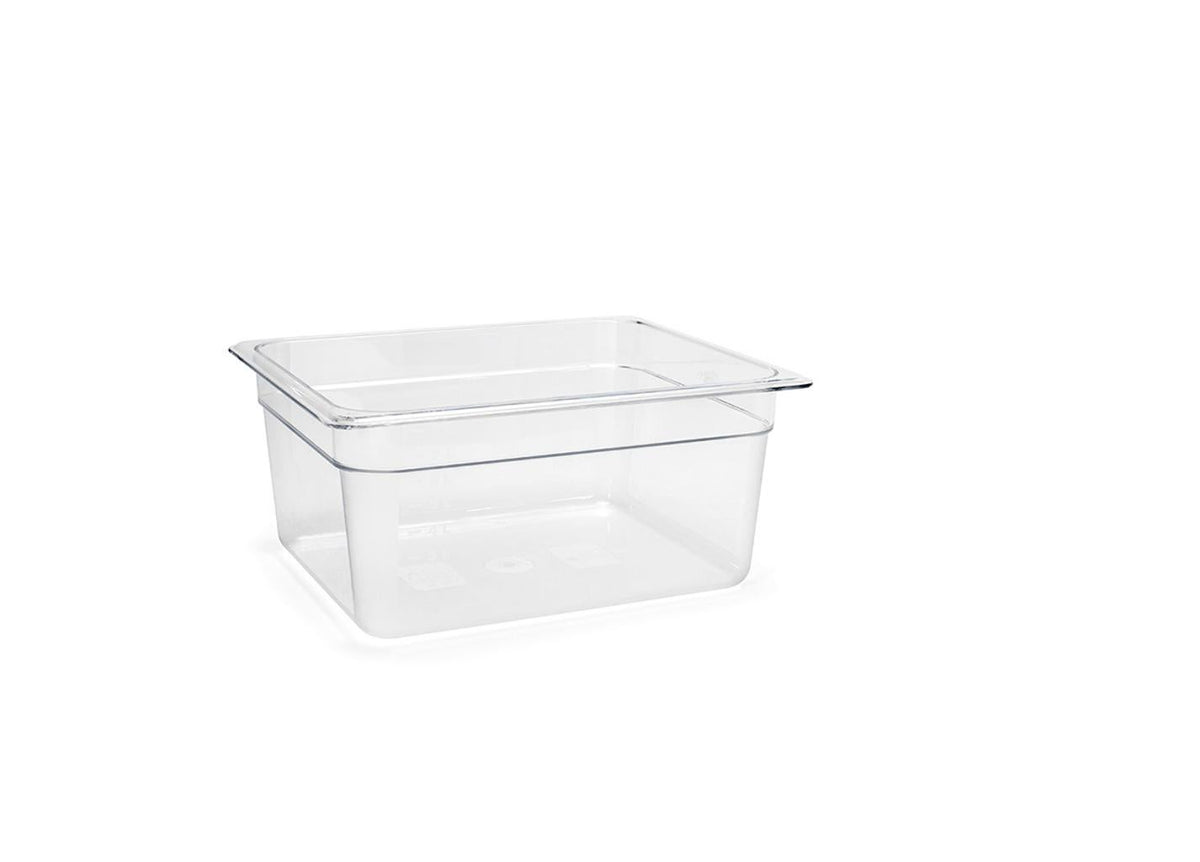 Pans, Food, 12.5 x 10 x 5.75 Inch, Half-Size Deep, Clear, Plastic,4 - 1 COUNT