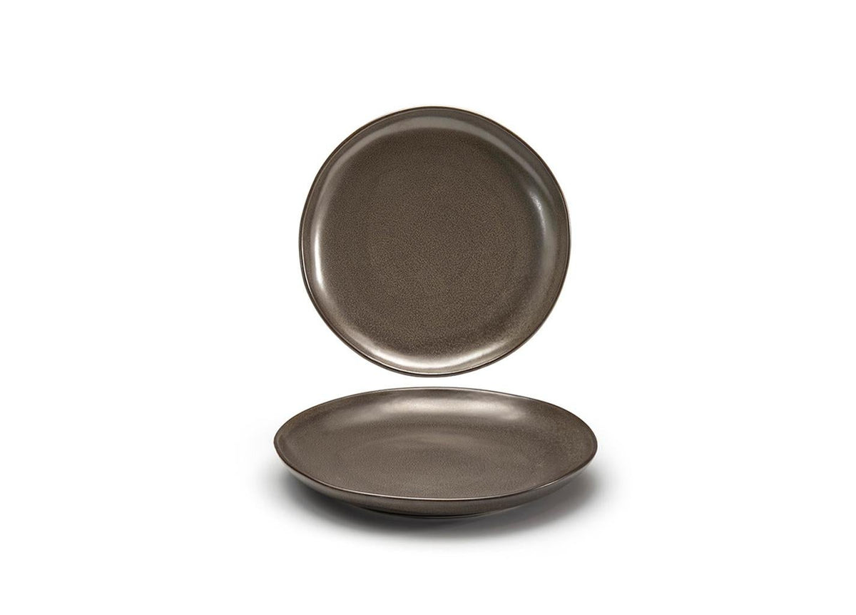 Plates, Porcelain, 10 Inch, Mocha, Round,6 - 1 COUNT