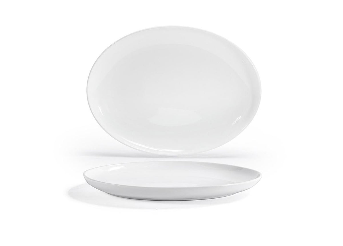 Platters, 17 Inch, White, Oval,2 - 1 COUNT