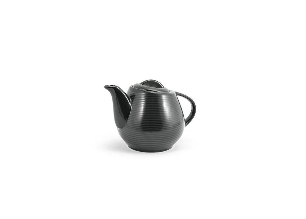 Teapots, Porcelain, 15 Ounce, Ink, Round,6 - 1 COUNT