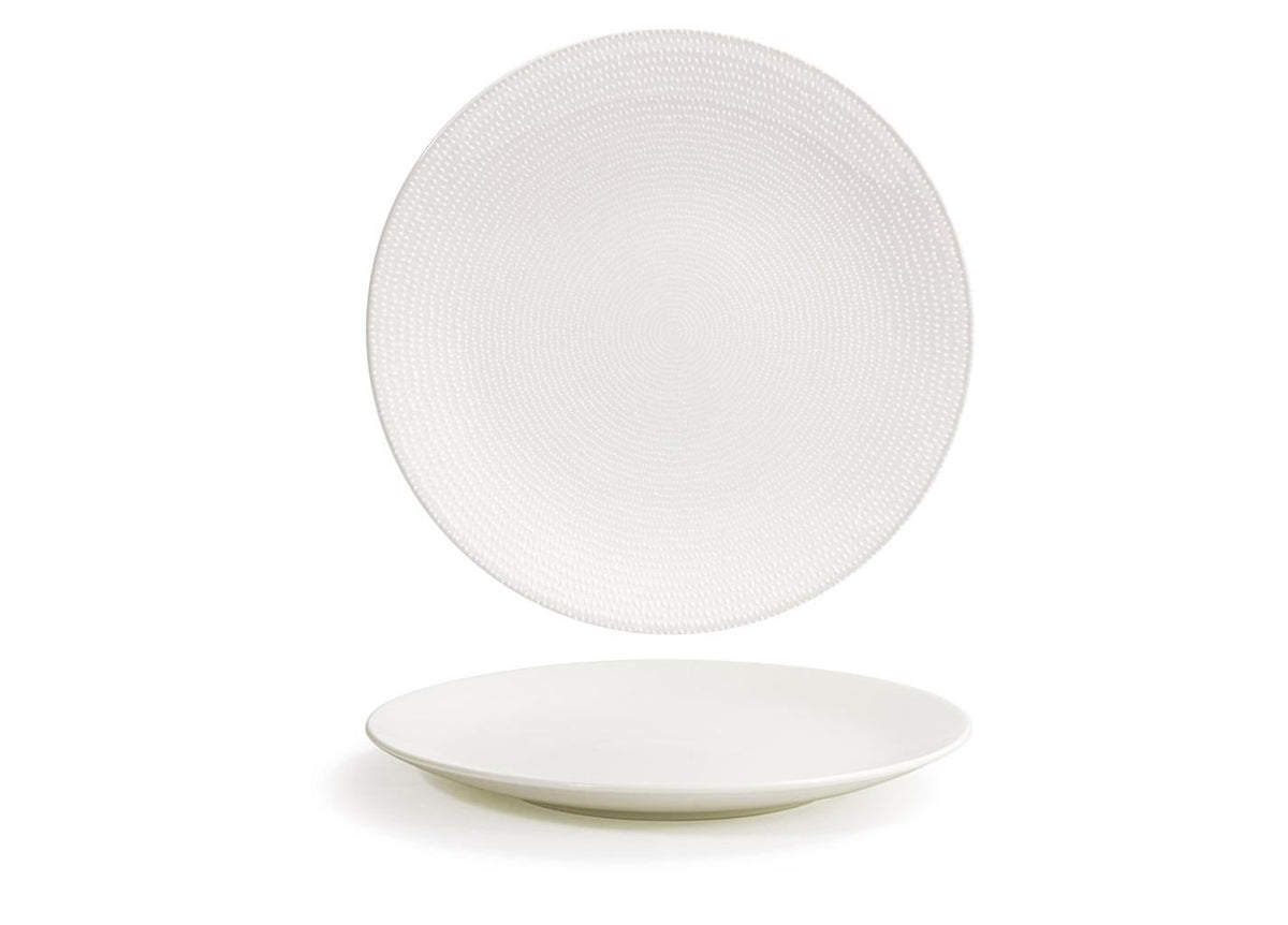 Plates, Coupe, Pearl Porcelain, 11 Inch, White, Round,4 - 1 COUNT