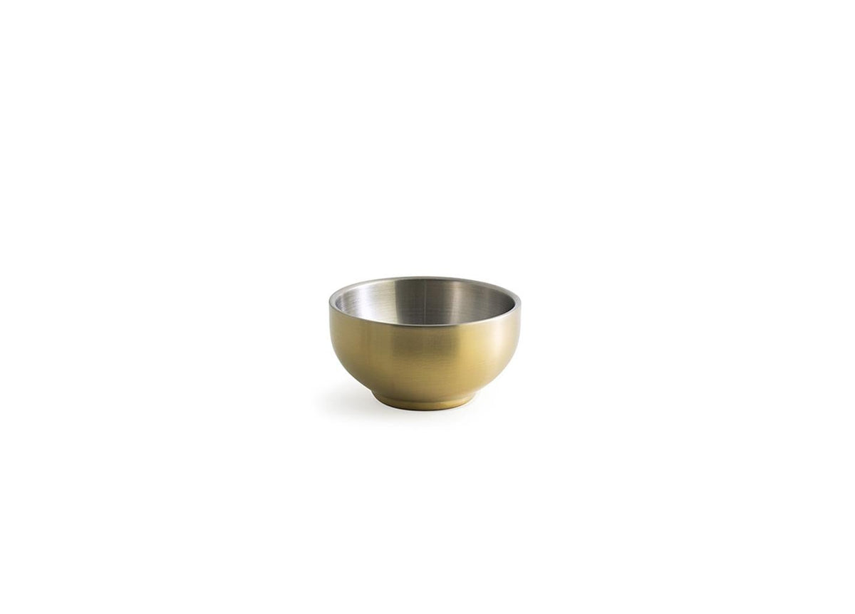 Bowls, Harmony, 6 Ounce, Matte Brass, Brushed Stainless Steel,6 - 1 COUNT