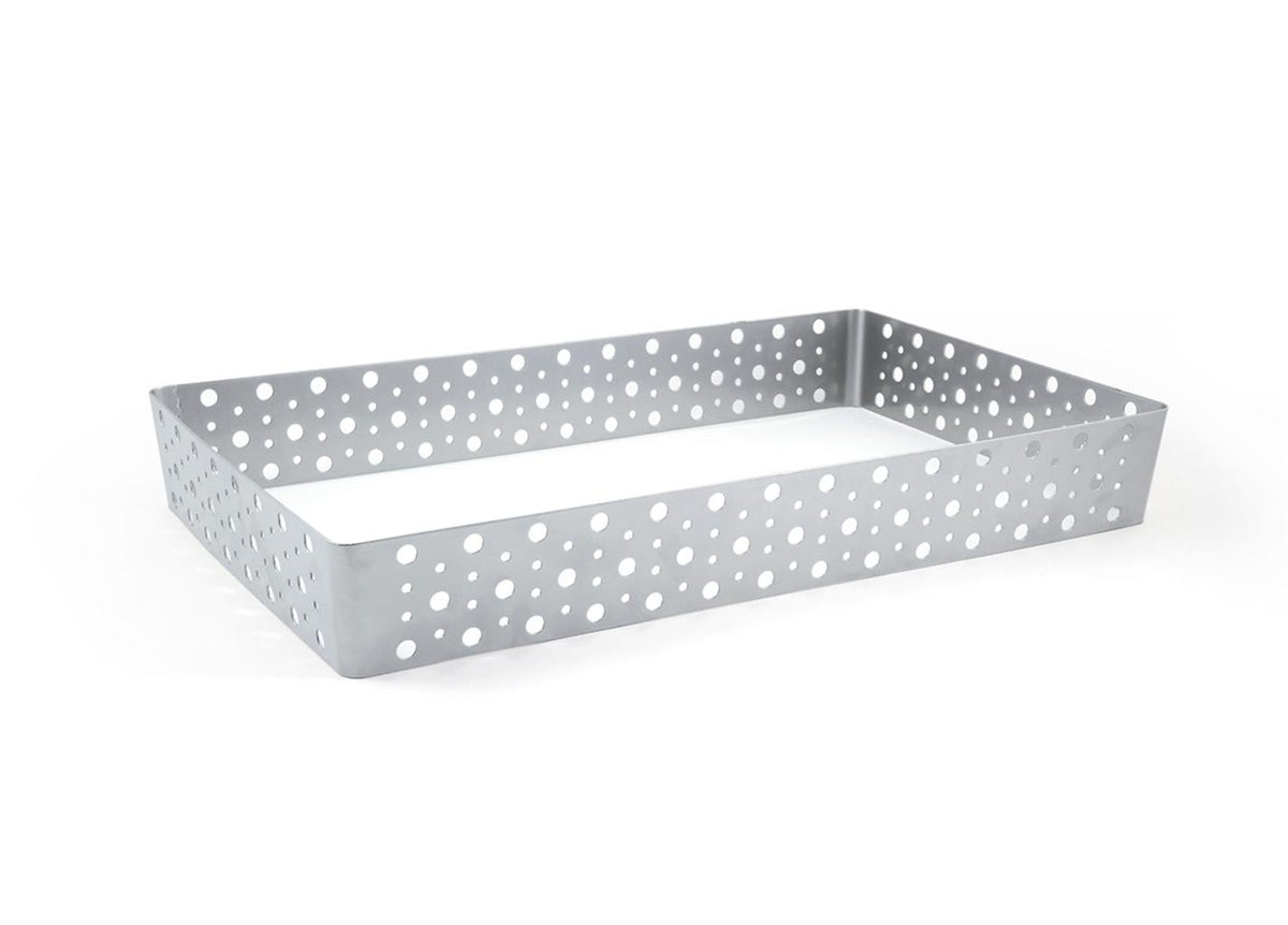 Organizer, Shallow, 20 x 12 x 2.75 Inch, Full-Size Dots, Silver, Metal,2 - 1 COUNT