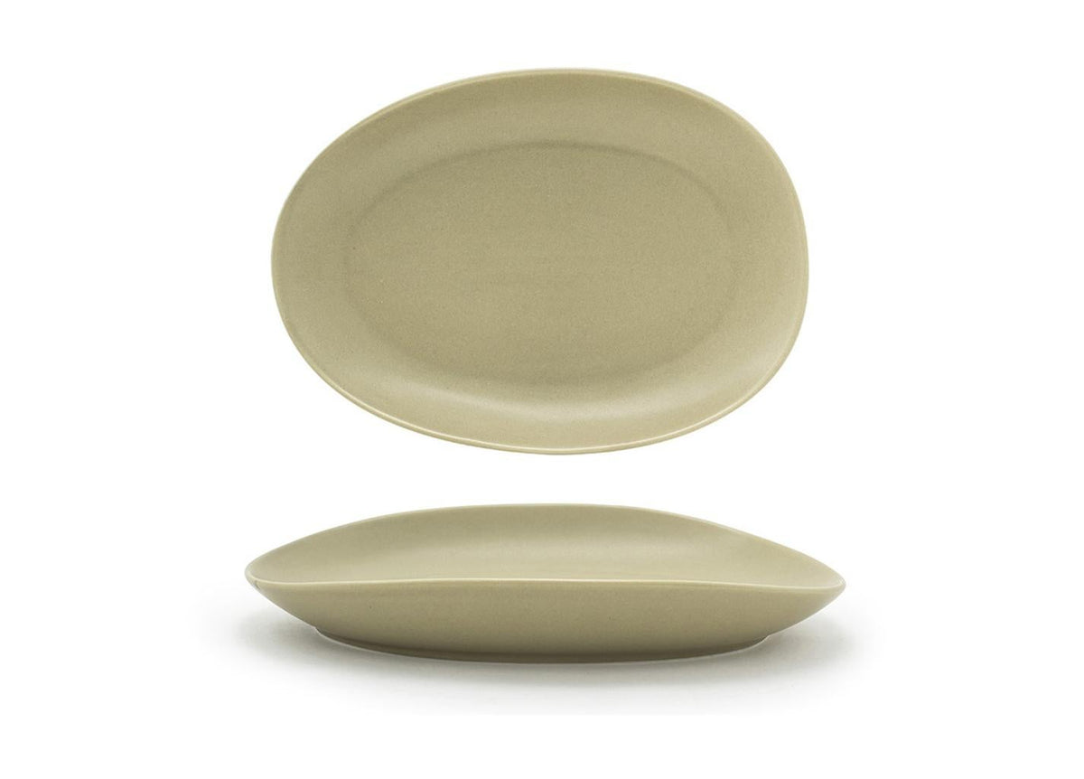 Plates, Porcelain, 10 Inch, Sea Grass, Oval,4 - 1 COUNT