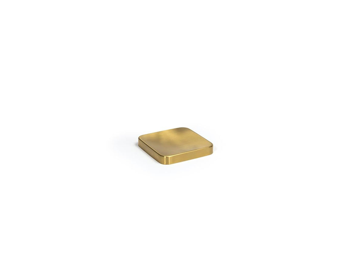 Dishes, 4 Inch, Square, Brushed Matte Brass, Stainless Steel,12 - 1 EACH