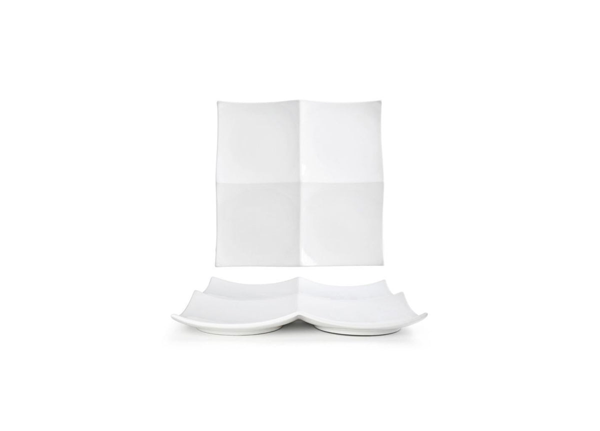 Plates, Origami, 10 Inch, White, Undecorated, Square,6 - 1 COUNT