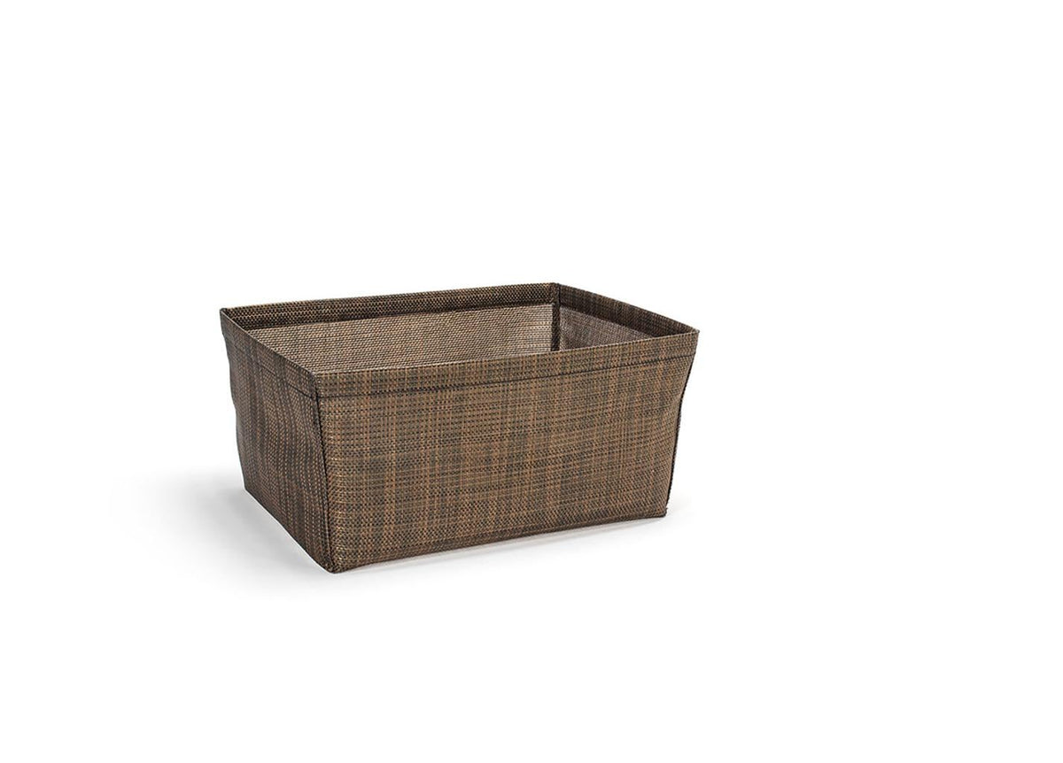 Baskets, Deep, 12.25 x 9.5 x 5.75 Inch Half-Size, Mesh, Copper, Woven Vinyl,4 - 1 COUNT