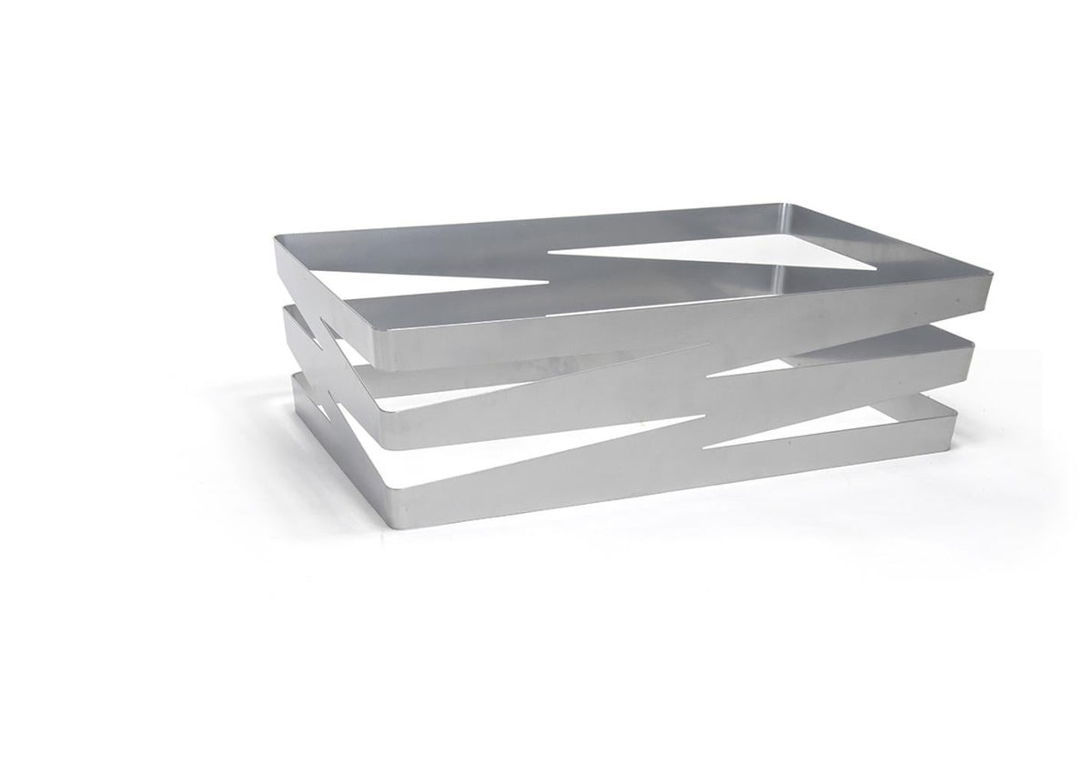 Organizer, Deep, 12 x 6 Inch Full-Size, Zig Zag, Silver, Metal,2 - 1 COUNT