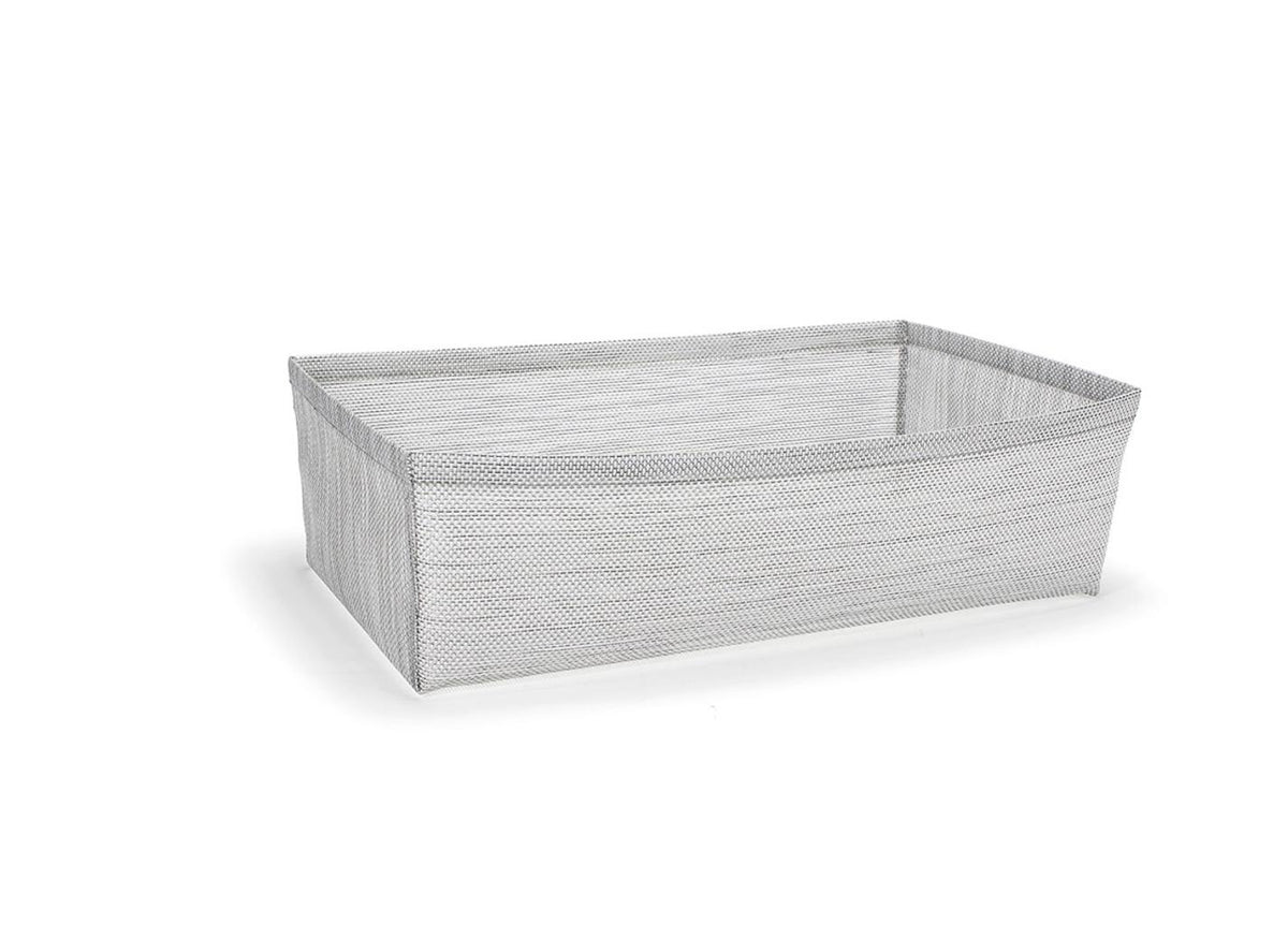 Baskets, Deep, 20 x 12 x 5.75 Inch Full-Size, Mesh, Grey, Woven Vinyl,4 - 1 COUNT