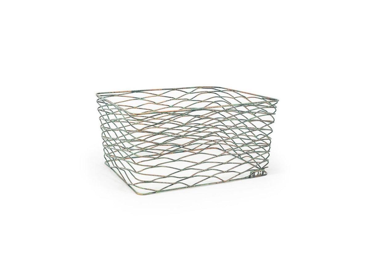Organizer, Deep, 12.25 x 9.5 x 6 Inch, Patina, Metal,2 - 1 EACH