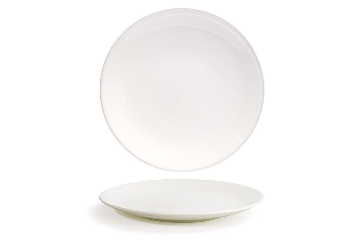 Plates, Coupe, Porcelain, 11 Inch, White, Round,4 - 1 COUNT