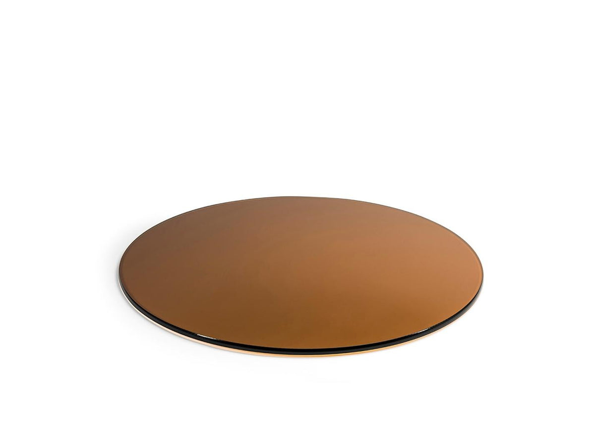 Boards, 19 Inch, Round, Amber, Tempered Glass,2 - 1 COUNT
