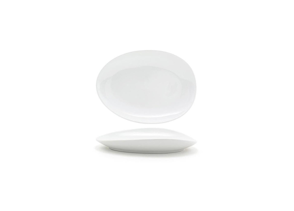Plates, Porcelain, 12 Inch, White, Oval,2 - 1 COUNT
