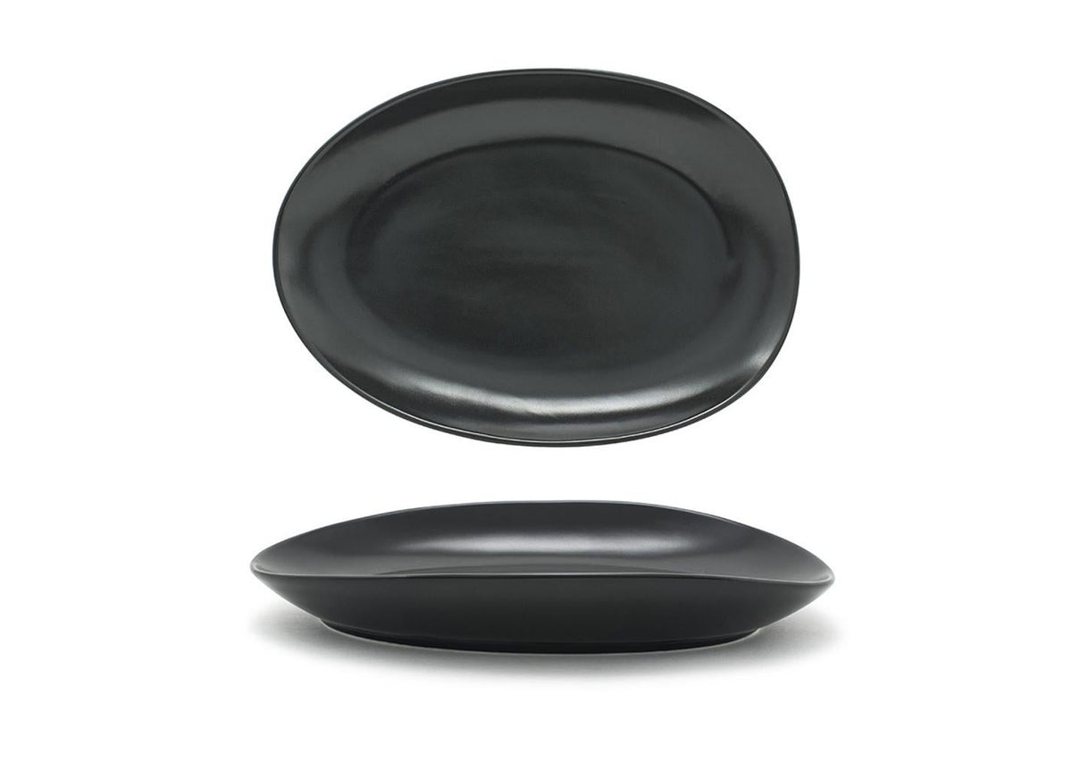 Plates, Porcelain, 10 Inch, Mussel, Oval,4 - 1 COUNT