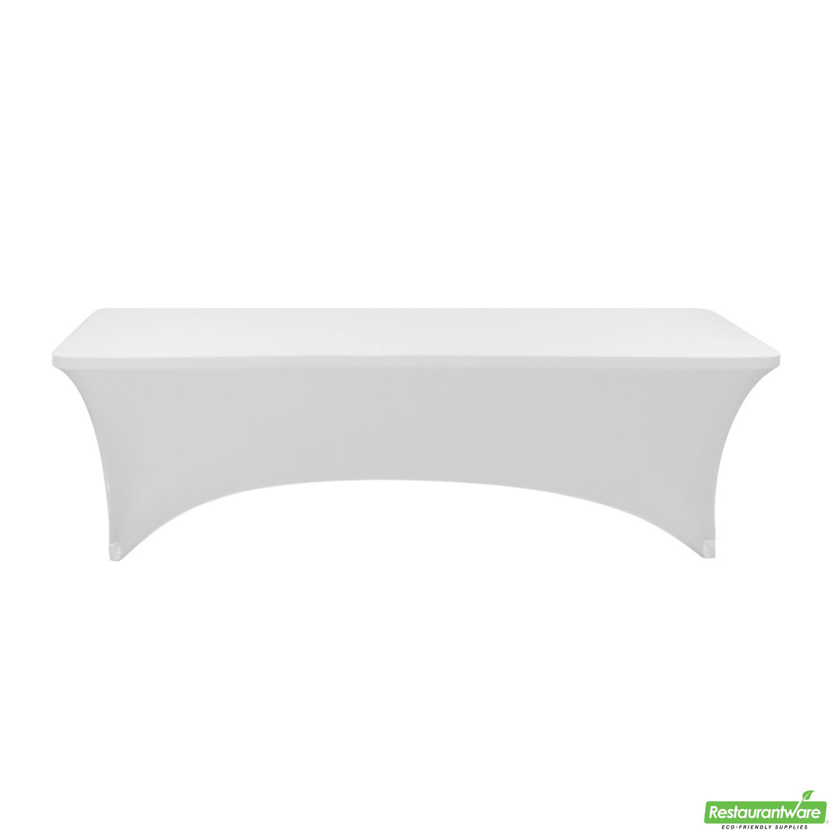 Table Covers, 96 x 30 Inch, Spandex, White, Rectangular,1 - 10 COUNT