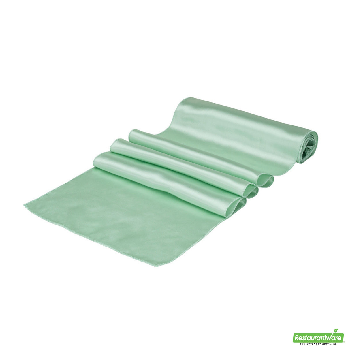 Table Runners, 12 x 108 Inch, Satin, Light Green,1 - 10 COUNT