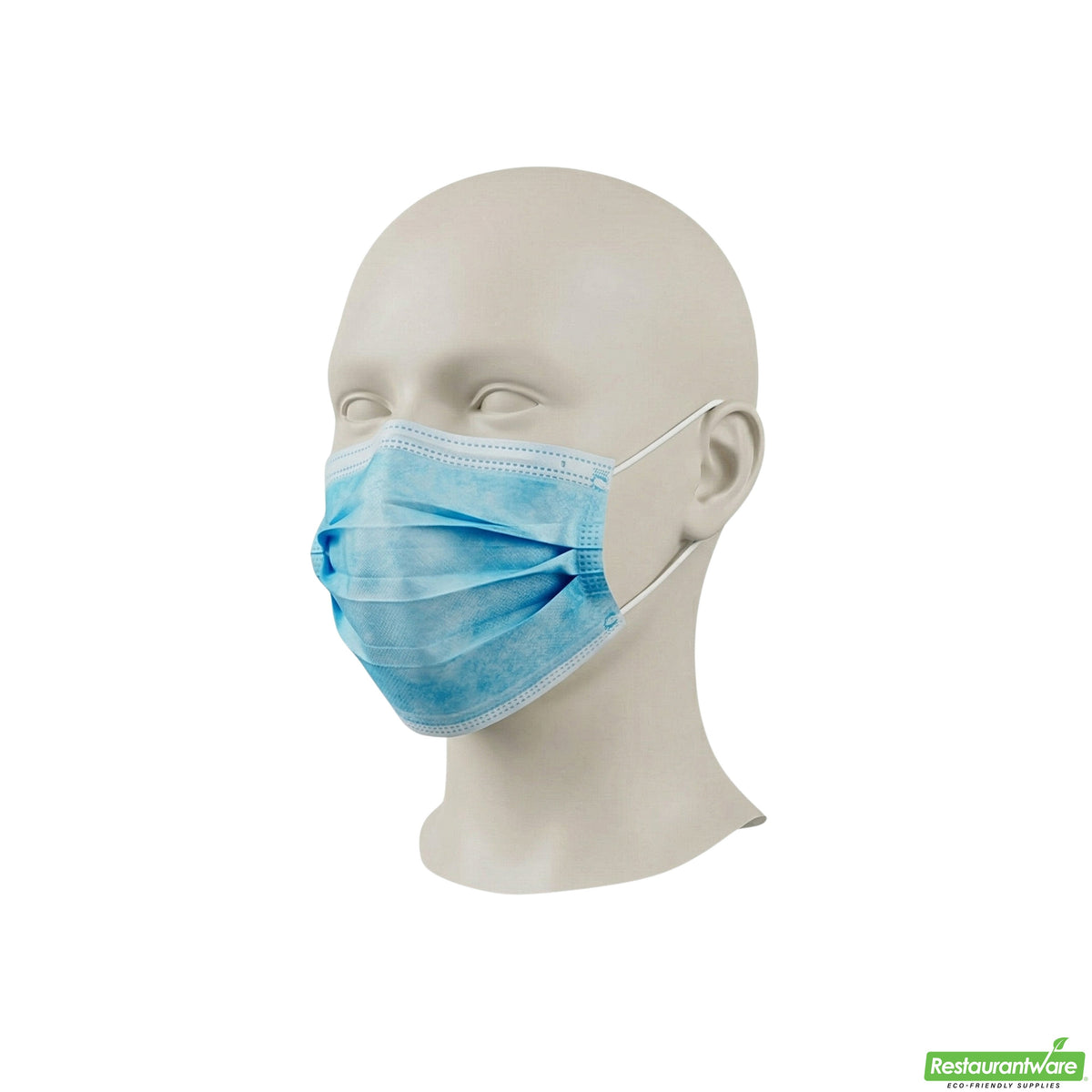 Masks, Face, 7 x 3.75 Inch, 3-Layer Filtration, Blue, Disposable,1 - 1000 COUNT