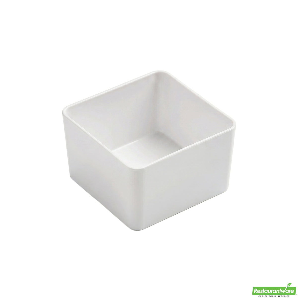 Cups, Plastic, White Quadrato Design, Square, Heavyweight, 1.7 Linear Inch,1 - 100 COUNT
