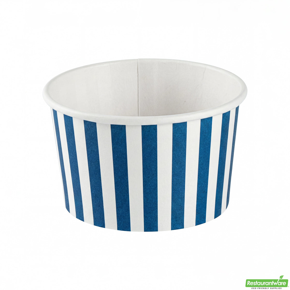 Cups, To-Go, Coppetta 12 Ounce, Paper, Blue & White Stripe, 4 x 4 x 2.25 Inch,4 - 50 COUNT