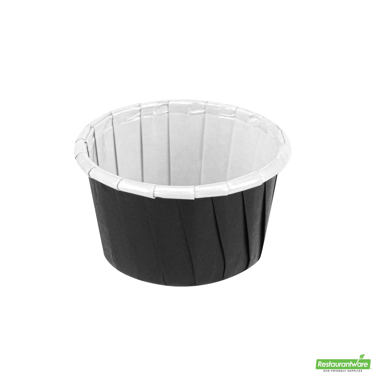 Cups, Baking, 1 Ounce, Paper, Black, Pleated, Small 2 x 2 x 1.25 Inch, Round,200 - 1 COUNT