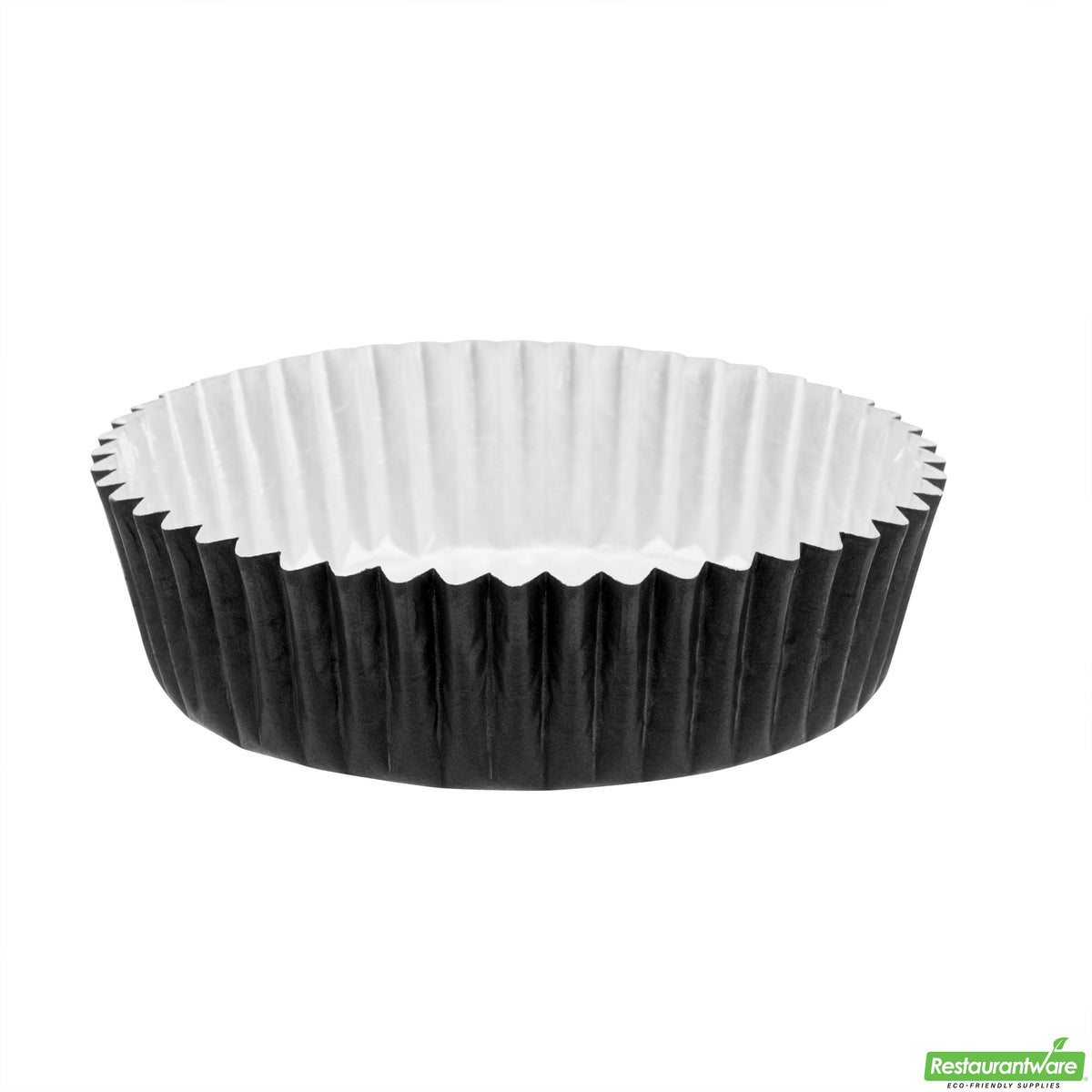 Cups, Baking, 4 Ounce, Paper, Black, Ridged, 3.50 x 3.50 x 1 Inch, Round,200 - 1 COUNT