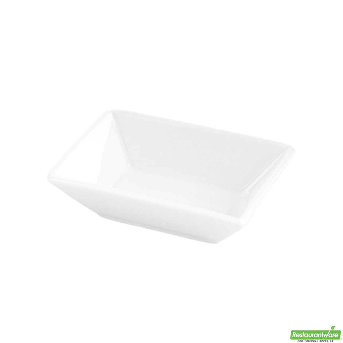Dishes, Mini Rectangular Modern, Porcelain, 1.5 Ounce, 3.86 Inch, White, 3.86 Linear Inch,1 - 10 COUNT
