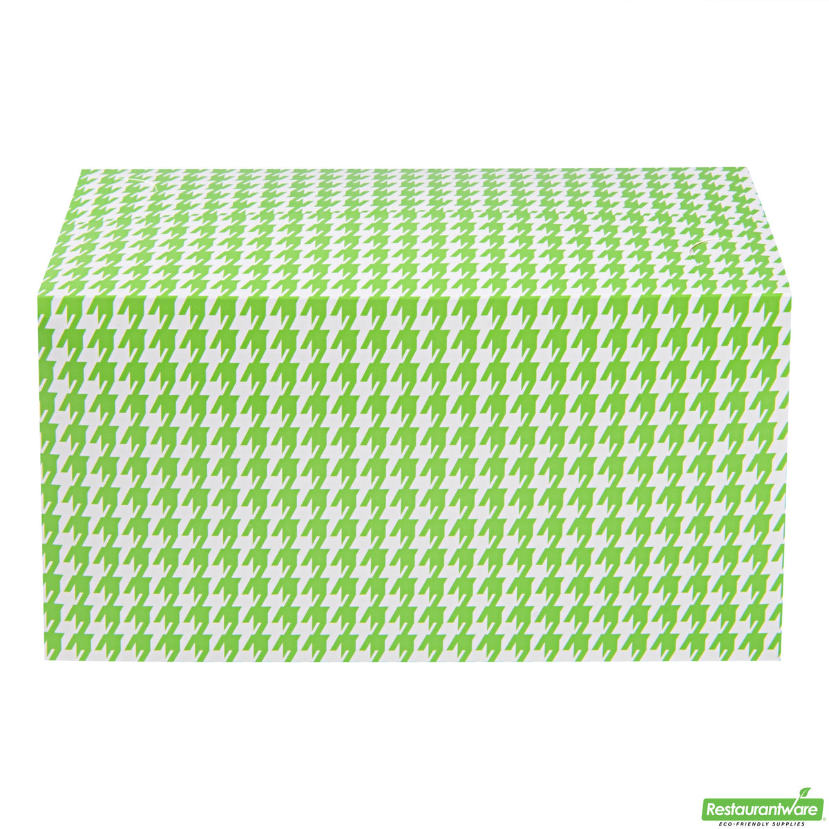 Boxes, Lunch & Chicken, Bio Tek 80 Ounce, Paper, Green Houndstooth, 9 x 5 x 5 Inch, with Fast Top,16 - 25 COUNT