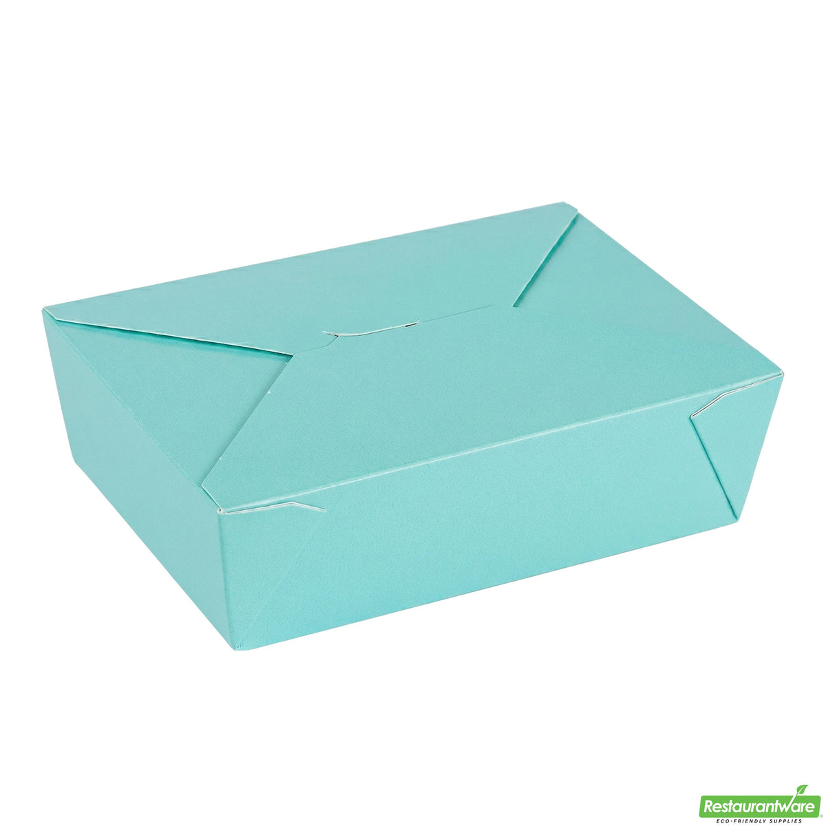 Containers, Take-Out, Bio Tek 71 Ounce, Paper, Turquoise, 8.50 x 6.25 x 2.50 Inch, #3, Rectangular,200 - 1 COUNT