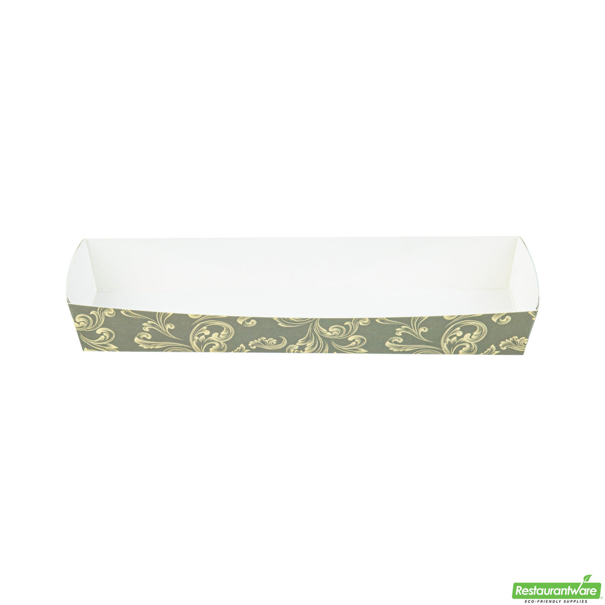 Trays, Baking, Bake Tek 13 Ounce, Greaseproof Paper, Dark Green Vintage Floral, 10.75 x 3.25 x 1.5 Inch,4 - 25 COUNT