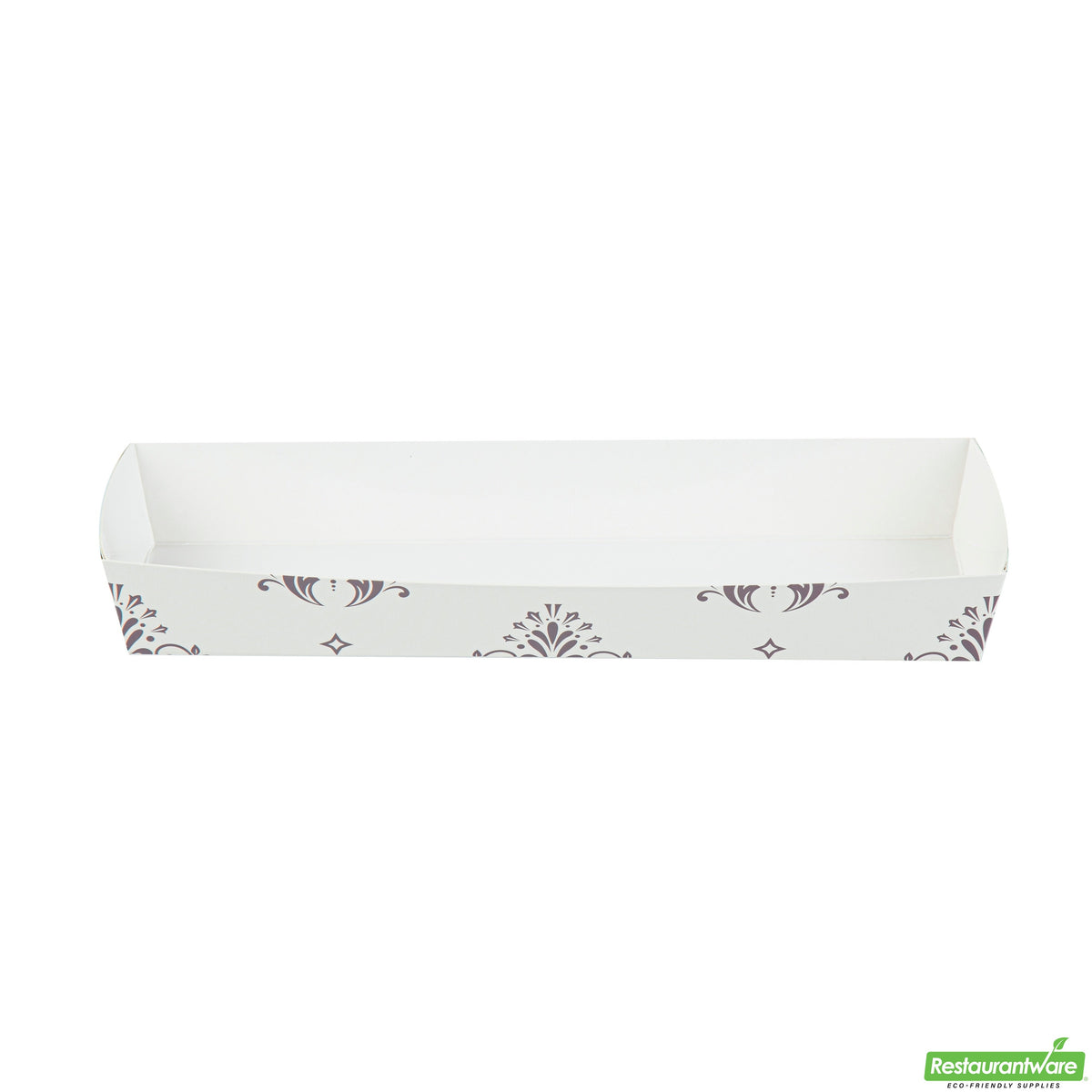 Trays, Baking, Bake Tek 13 Ounce, Greaseproof Paper, Beige Vintage Floral, 10.75 x 3.25 x 1.5 Inch,4 - 25 COUNT