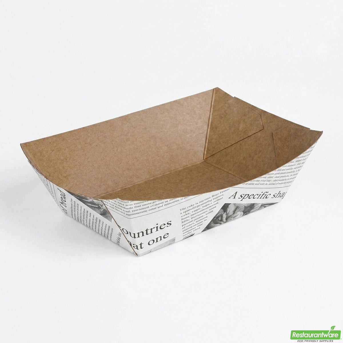 Boat, Food, 4.2 Inch, Paper, News Print, 4.2 Linear Inch,1 - 400 COUNT