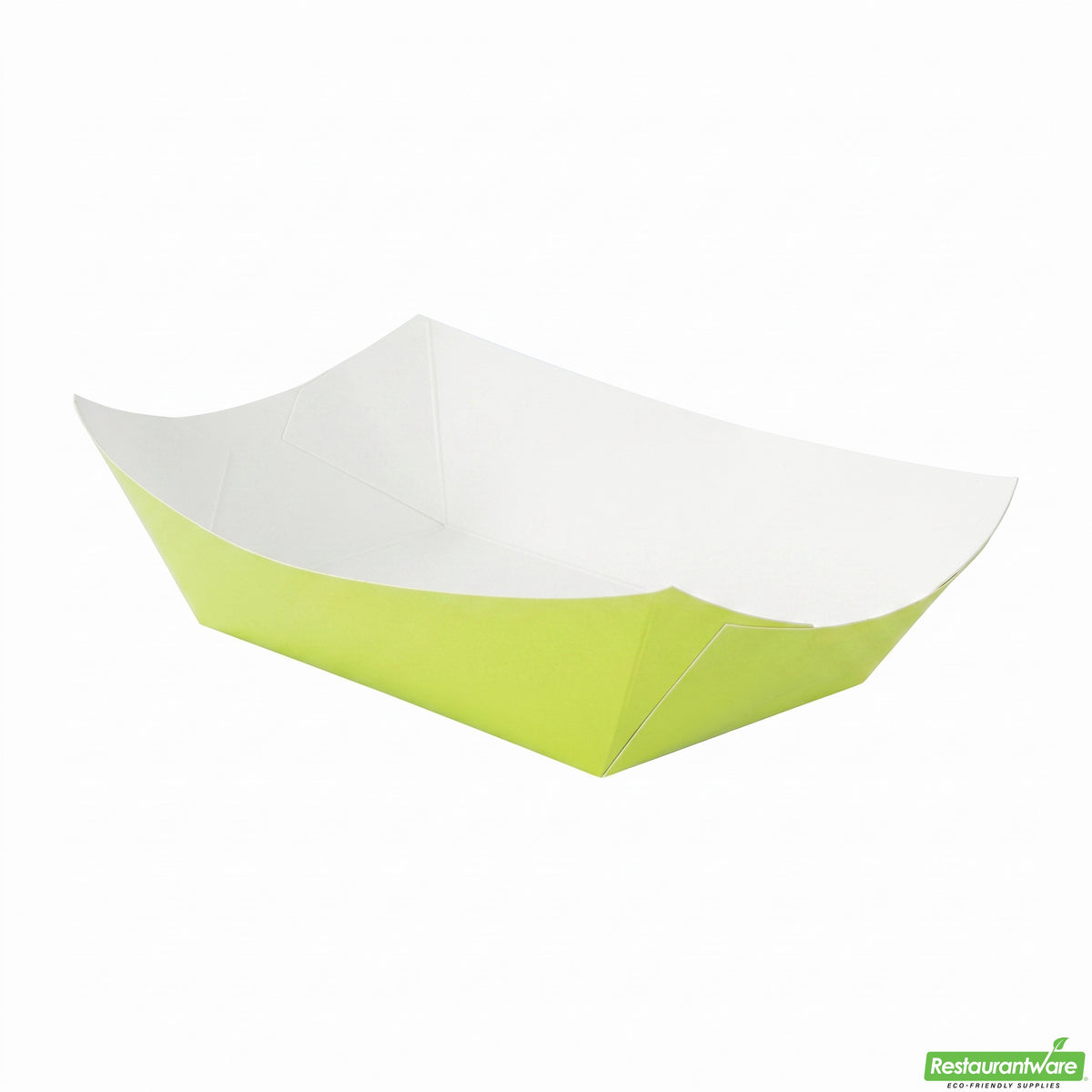 Containers, Food, 5.5 x 3.5 x 2 Inch, Paper, Eco Green, Boat,1 - 200 COUNT