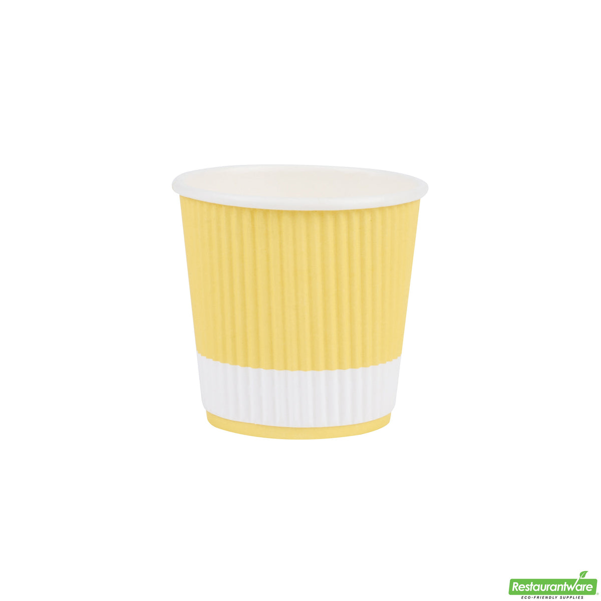 Cups, Hot, 4 Ounce, Paper, Light Yellow, Ripple Wall, 4 Ounce,1 - 500 COUNT