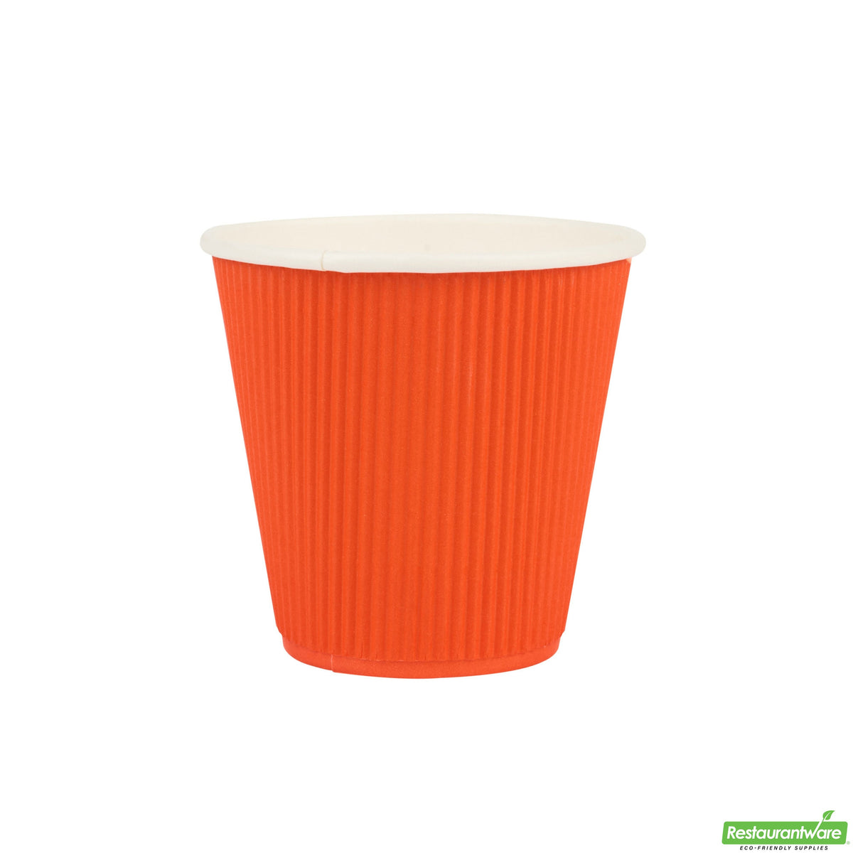 Cups, Hot, 8 Ounce, Paper, Tangerine Orange, Ripple-Wall, 8 Ounce,1 - 500 COUNT