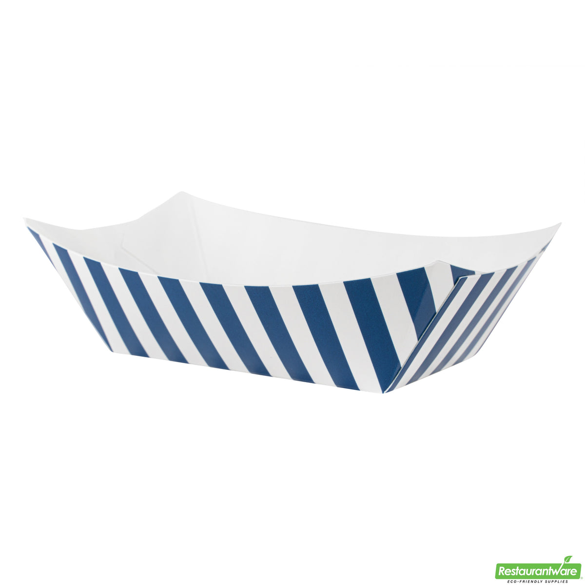Boats, Bio Tek 3.25 x 2 x 1.50 Inch, Paper, Blue & White Stripe, 6 Ounce, #40,8 - 50 COUNT
