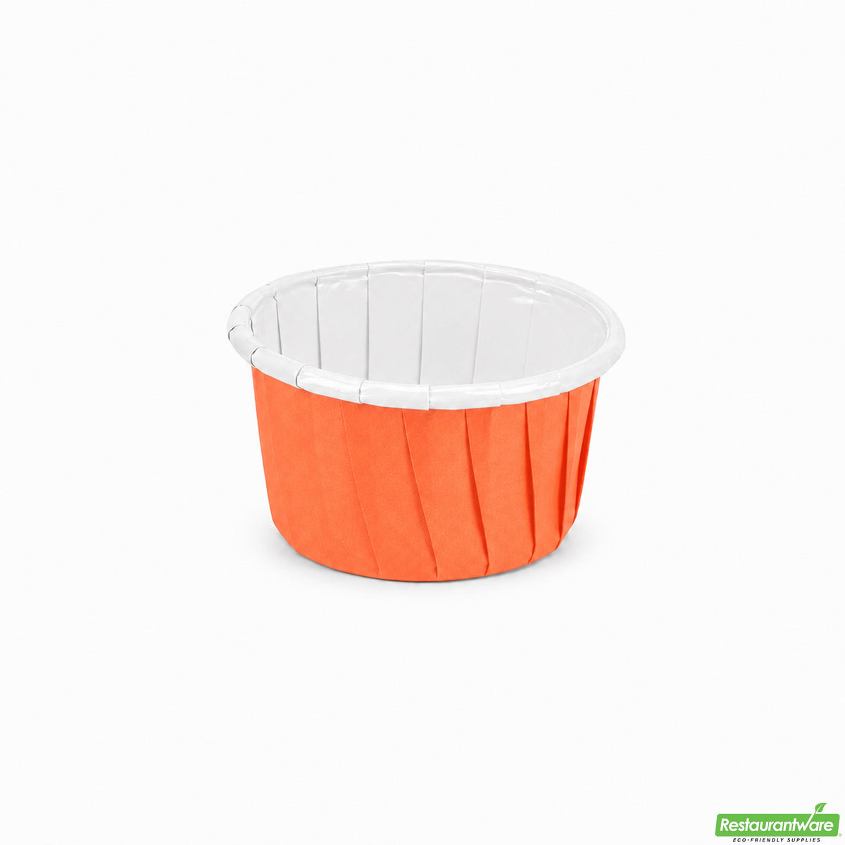 Cups, Baking, 2 Ounce, Paper, Tangerine Orange, Pleated, Medium 2.25 x 2.25 x 1.50 Inch, Round,200 - 1 COUNT