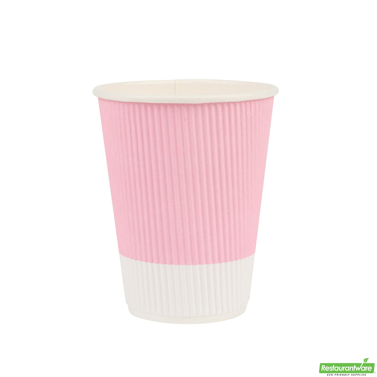 Cups, Hot, 12 Ounce, Paper, Light Pink, Ripple Wall,1 - 500 COUNT