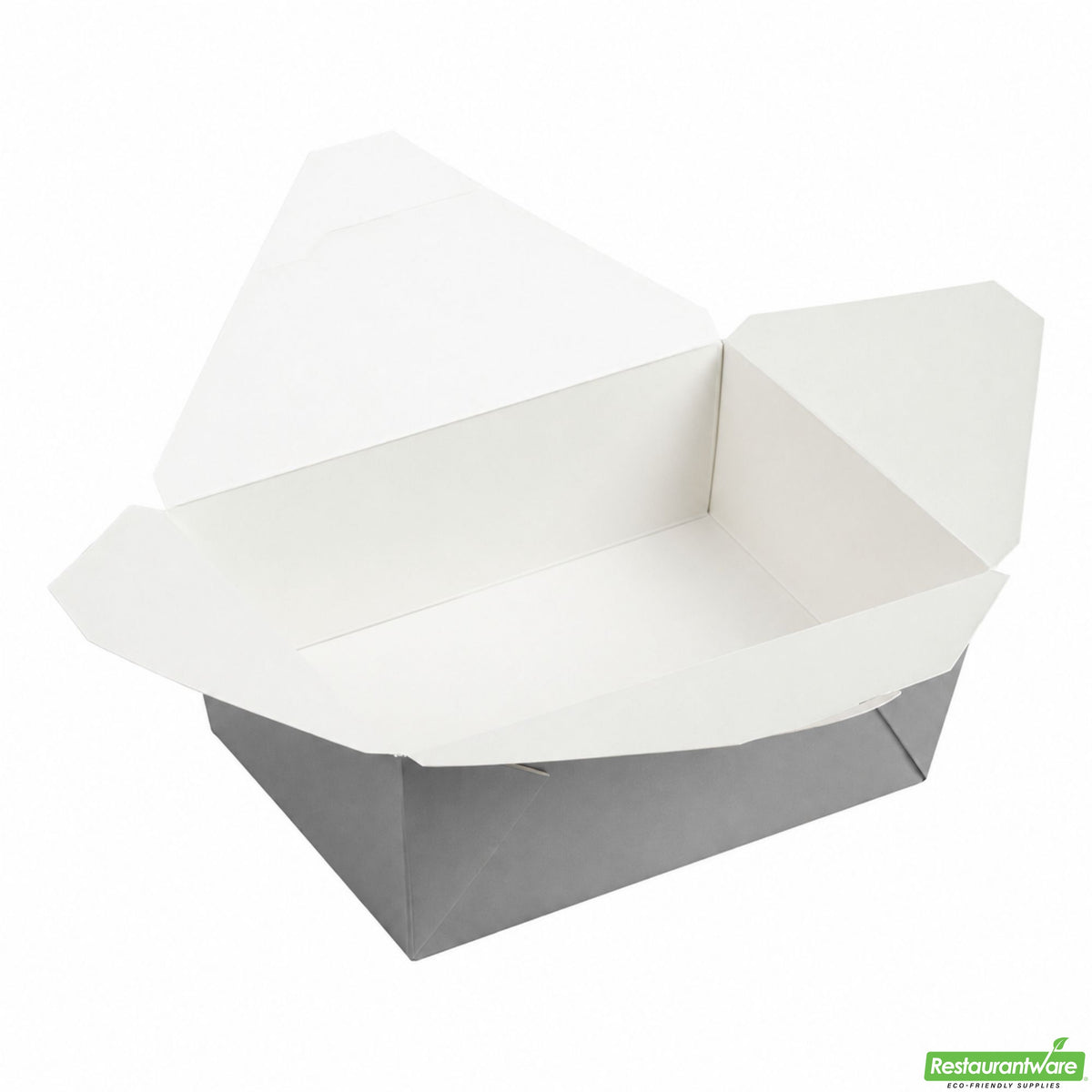 Containers, Take Out, Bio Tek #4 98 Ounce 8.5 x 6.25 x 3.5 Inch, Paper, Gray, Rectangular, with Foldable Flaps & Tab Lock,1 - 200 COUNT