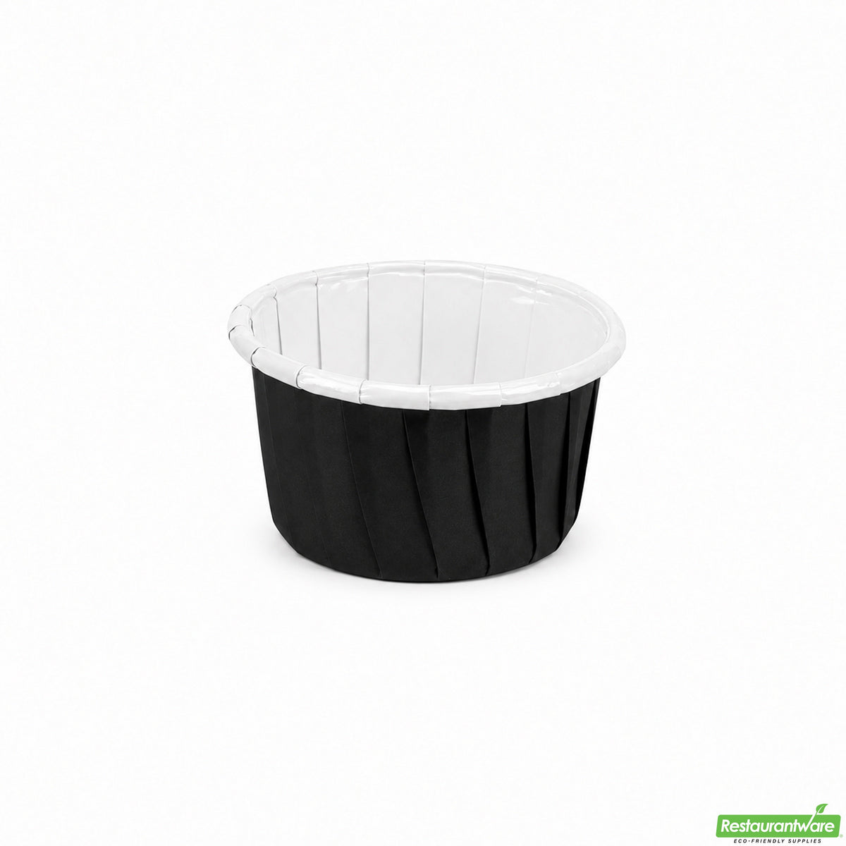 Cups, Baking, 2 Ounce, Paper, Black, Pleated, Medium 2.25 x 2.25 x 1.50 Inch, Round,200 - 1 COUNT
