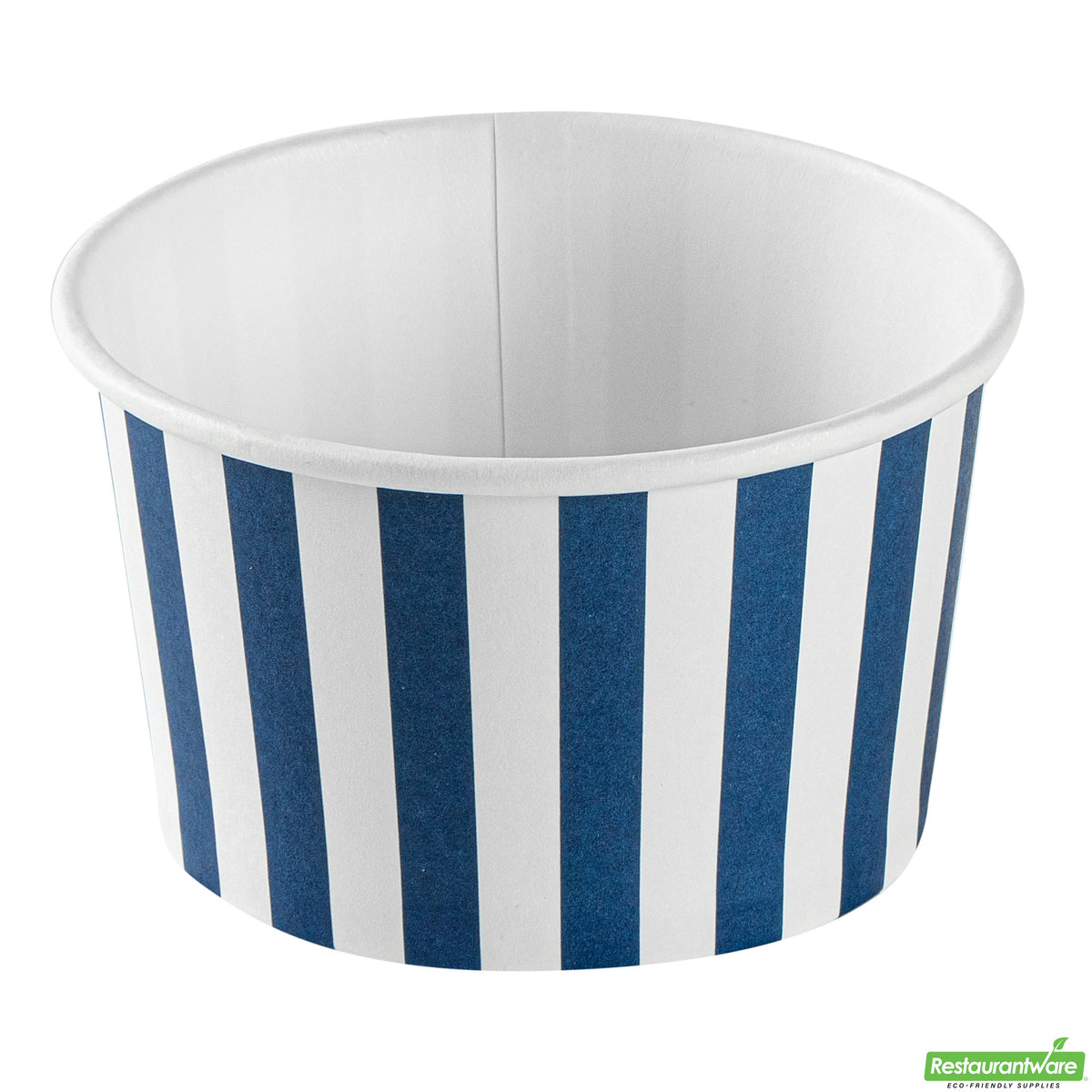 Cups, To-Go, Coppetta 5 Ounce, Paper, Blue & White Stripe, 3.25 x 3.25 x 2 Inch,4 - 50 COUNT